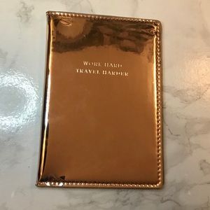 Rose Gold Passport Case “Work Hard Travel Harder”